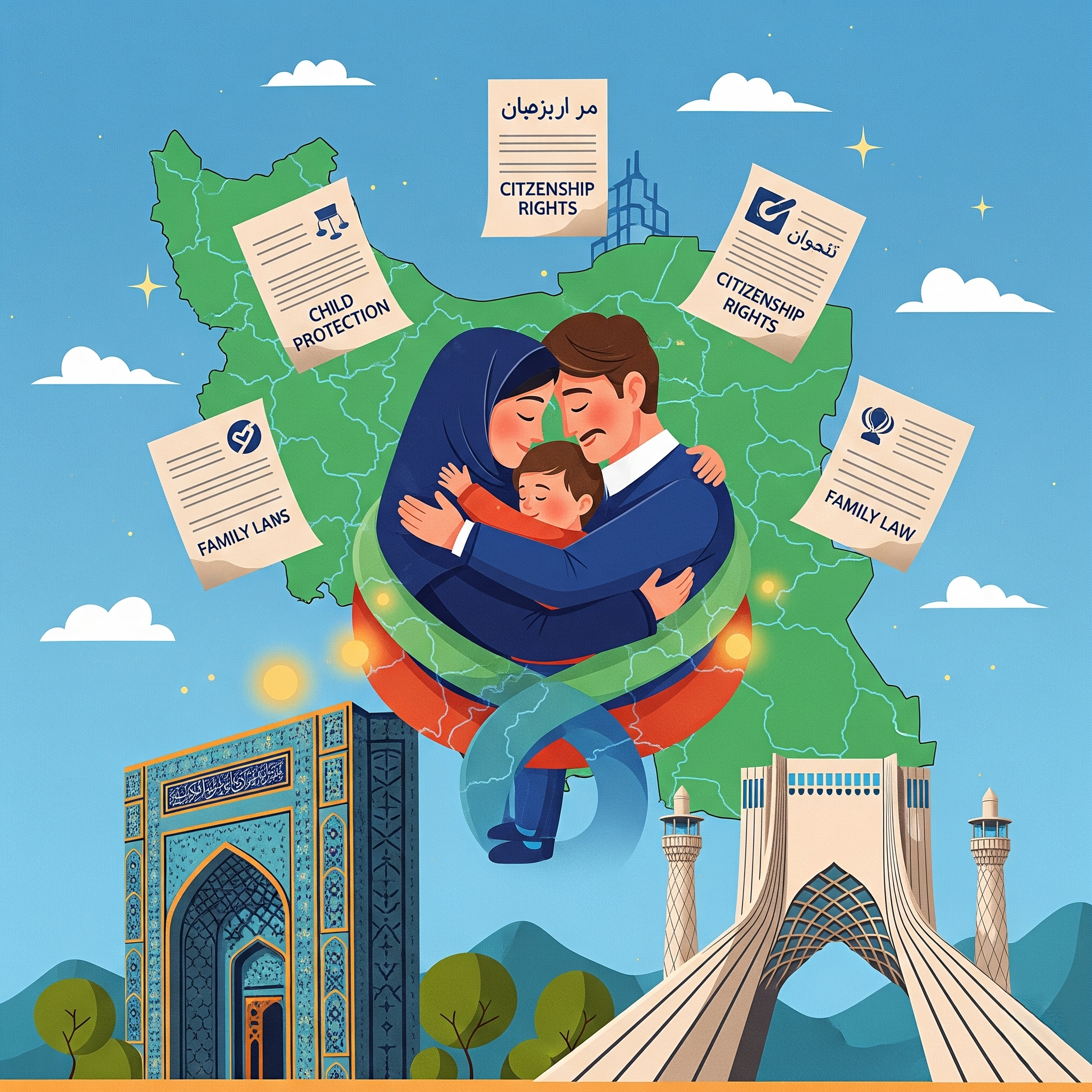 حقوق فرزندان حاصل از ازدواج زن ایرانی با مرد خارجی